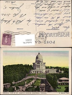 Image du vendeur pour 352021,Quebec Montreal General View of St. Josephs Shrine Schrein mis en vente par Versandhandel Lehenbauer