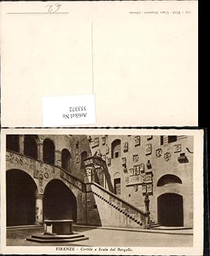 Imagen del vendedor de 353372,Toscana Firenze Florenz Cortile e Scala del Bargello Brunnen Stiege a la venta por Versandhandel Lehenbauer