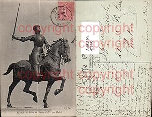 Seller image for 479993,Reims Statue de Jeanne d Arc par Dubois Ritter Rstung for sale by Versandhandel Lehenbauer