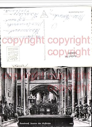 Bild des Verkufers fr 504649,Innsbruck Hofkirche Kirche Innenansicht Orgel zum Verkauf von Versandhandel Lehenbauer