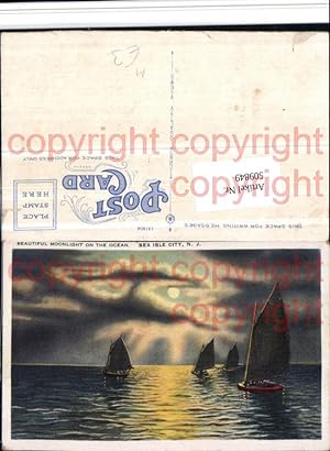 Immagine del venditore per 509849,New Jersey Sea Isle City Ocean Meer Segelboote Mondschein venduto da Versandhandel Lehenbauer