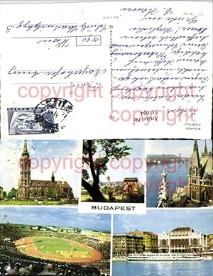 Bild des Verkufers fr 511004,Hungary Budapest Kirche Brcke Stadion Mehrbildkarte zum Verkauf von Versandhandel Lehenbauer