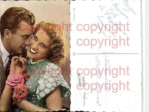 Seller image for 516252,Foto AK Paar Liebe Frau Mann Rosen Blumen for sale by Versandhandel Lehenbauer