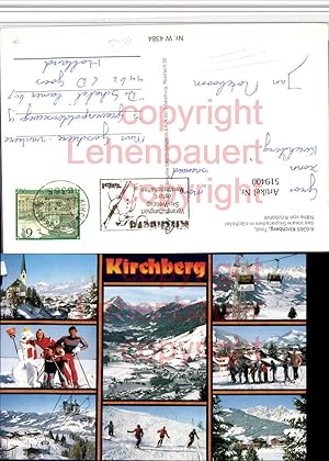 Bild des Verkufers fr 519400,Kirchberg Totale Seilbahn Schneemann Winterbilder Mehrbildkarte zum Verkauf von Versandhandel Lehenbauer