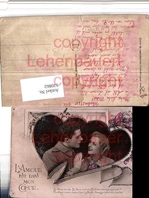 Bild des Verkufers fr 520862,Glitzer Fotomontage Surrealismus Liebe Paar Herzen pub P.C. Paris 5012/4 zum Verkauf von Versandhandel Lehenbauer