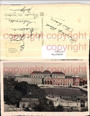 Bild des Verkufers fr 477616,Wien Landstrae Schloss Belvedere zum Verkauf von Versandhandel Lehenbauer