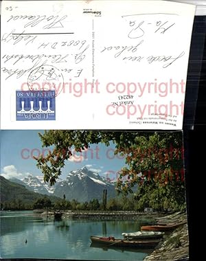 Bild des Verkufers fr 482243,Weesen am Walensee Boote Bergkulisse Kt St Gallen zum Verkauf von Versandhandel Lehenbauer