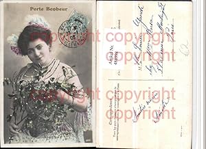 Image du vendeur pour 488998,Porte Bonheur Frau Kleid Kette Portrait Mistelzweig mis en vente par Versandhandel Lehenbauer
