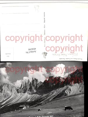 Seller image for 494298,Trentino Bolzano Malga Brogles Htte m. Geisler Fermede Bergkulisse for sale by Versandhandel Lehenbauer