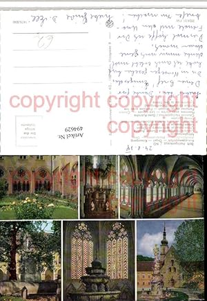 Bild des Verkufers fr 494629,Heiligenkreuz Stift Kreuzgang Orgel Bleibrunnen Pestsule Mehrbildkarte zum Verkauf von Versandhandel Lehenbauer