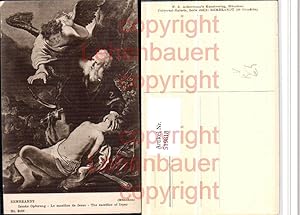 Seller image for 519818,Knstler AK Rembrandt Isaaks Opferung Engel pub Ackermann 2028 for sale by Versandhandel Lehenbauer