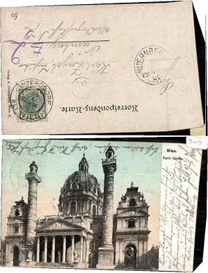 Image du vendeur pour 60601,Wien Karlskirche 1900 mis en vente par Versandhandel Lehenbauer
