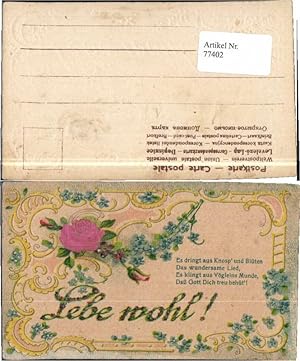 Seller image for 77402,Prge AK Spruch Lebe Wohl Rose Verziert for sale by Versandhandel Lehenbauer