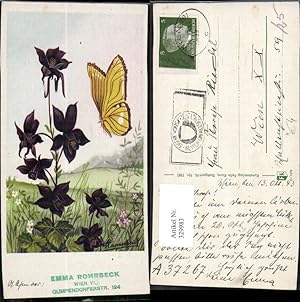 Seller image for 329983,Knstler Ak Schmetterling Insekten Blumen for sale by Versandhandel Lehenbauer