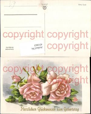 Seller image for 451863,Knstler AK Geburtstag Rosen Knospen for sale by Versandhandel Lehenbauer