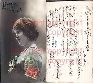 Imagen del vendedor de 459806,Frau Haarschmuck Blumen Edwardian Girl Beauty Woman Photo Postcard a la venta por Versandhandel Lehenbauer