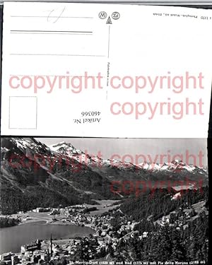 Seller image for 460366,St. Moritz Dorf Totale m. Piz Margna Bergkulisse Kt Graubünden for sale by Versandhandel Lehenbauer