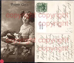 Bild des Verkufers fr 465064,Frau Mdchen Cute Girl Osternest postcard pub RPH SBW 4347/48 zum Verkauf von Versandhandel Lehenbauer