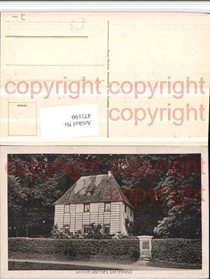 Bild des Verkufers fr 471190,Weimar Goethes Gartenhaus zum Verkauf von Versandhandel Lehenbauer