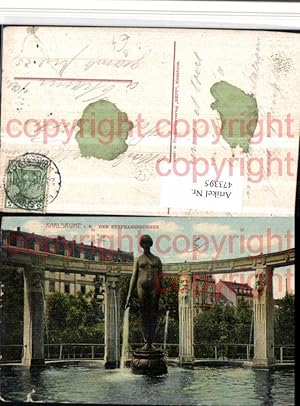 Bild des Verkufers fr 473395,Karlsruhe Stephansbrunnen Brunnen Statue zum Verkauf von Versandhandel Lehenbauer
