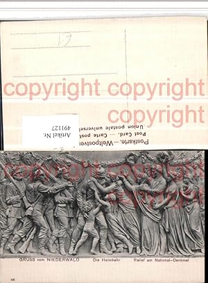 Seller image for 491127,Niederwald National-Denkmal b. Rdesheim Relief Heimkehr for sale by Versandhandel Lehenbauer