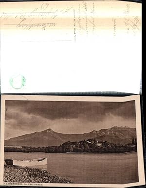 Seller image for 308475,Herreninsel im Chiemsee b. Prien Bergkulisse Boot for sale by Versandhandel Lehenbauer