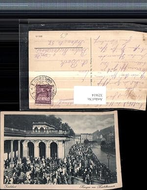 Image du vendeur pour 325614,Karlsbad Karlovy Vary Morgen am Mhlbrunnen Menschenansammlung mis en vente par Versandhandel Lehenbauer