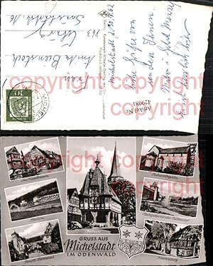 Bild des Verkufers fr 429081,Michelstadt im Odenwald Rathaus Stadion Schloss Kellereihof Mehrbildkarte zum Verkauf von Versandhandel Lehenbauer