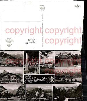 Bild des Verkufers fr 429585,Kloster Ettal Oberammergau Garmisch Fssen Neuschwanstein Mehrbildkarte zum Verkauf von Versandhandel Lehenbauer