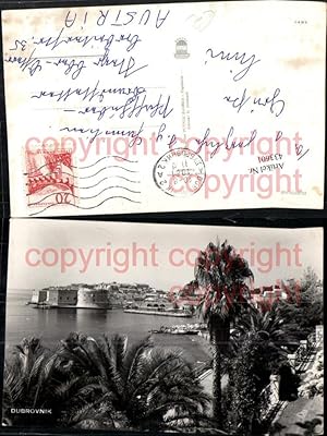 Bild des Verkufers fr 433601,Croatia Dubrovnik Teilansicht Palmen zum Verkauf von Versandhandel Lehenbauer