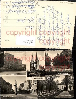 Bild des Verkufers fr 437088,Kthen Kirche Ingenieurschule Chemie Steingarten Hubertusteich Mehrbildkarte zum Verkauf von Versandhandel Lehenbauer