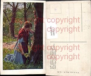 Seller image for 448755,Knstler AK Frau in Tracht weint Trauer Andacht for sale by Versandhandel Lehenbauer