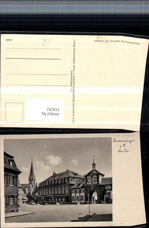 Bild des Verkufers fr 318292,Emmendingen Am Tor Straenansicht Kirchenturm Goethe Halle zum Verkauf von Versandhandel Lehenbauer