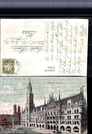 Bild des Verkufers fr 318645,Mnchen Rathaus Sule Frauenkirche zum Verkauf von Versandhandel Lehenbauer