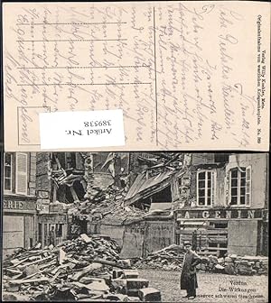 Seller image for 389538,WW1 Verdun Die Wirkungen unserer schweren Geschosse Zerstrte Gebude for sale by Versandhandel Lehenbauer