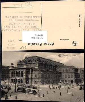 Bild des Verkufers fr 389846,Straenbahn Vienne Wien L Opera Oper Kutsche Fiaker zum Verkauf von Versandhandel Lehenbauer