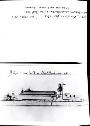 389939,Bad Ischl Schwimmanstalt n. Kaltbadeanstalt Nach Verzeichnis d. Pläne 1822-1876 Lichtbild