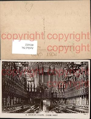 Seller image for 401652,England Windsor St. Georges Chapel Choir Kirche Innenansicht Chor Orgel for sale by Versandhandel Lehenbauer