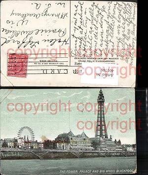 Immagine del venditore per 401746,England Blackpool Tower Palace and Big Wheel Turm Riesenrad venduto da Versandhandel Lehenbauer
