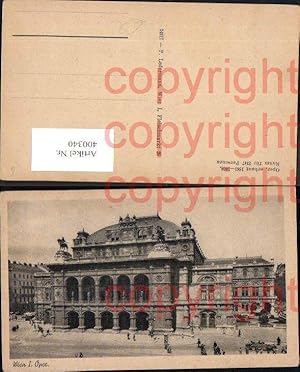 Bild des Verkufers fr 400340,Wien Staatsoper Oper zum Verkauf von Versandhandel Lehenbauer