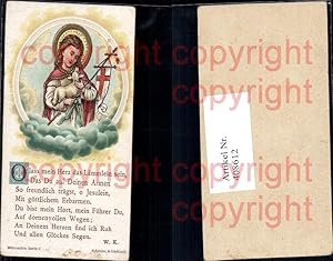 Image du vendeur pour 408612,Andachtsbild Heiligenbildchen Jesuskind als Hirte Wolke Gonfanon mis en vente par Versandhandel Lehenbauer