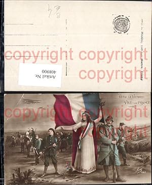 Bild des Verkufers fr 408900,WW1 Vers la Victorie Vive la France Frau Frankreich Patriotik Propaganda zum Verkauf von Versandhandel Lehenbauer