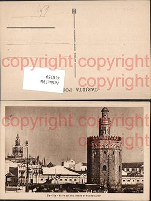 Imagen del vendedor de 410759,Spain Sevilla Torre del Oro desde el Guadalquivir Turm a la venta por Versandhandel Lehenbauer