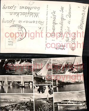 Bild des Verkufers fr 424977,Starnberger See Segelboote Segler Dampfer Boot Mehrbildkarte zum Verkauf von Versandhandel Lehenbauer
