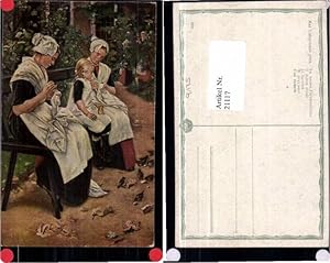 Bild des Verkufers fr 21117,Max Liebermann Frauen stricken nhen Hausarbeit zum Verkauf von Versandhandel Lehenbauer