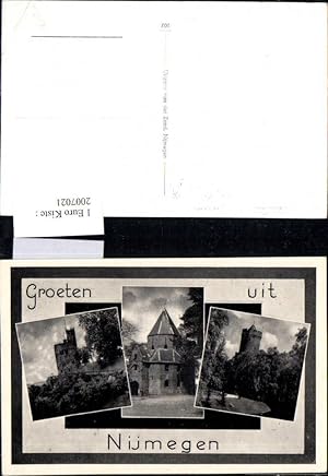 2007021,Groeten uit Nijmegen Kirche Burg Turm Mehrbildkarte