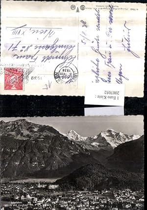 Bild des Verkufers fr 2007052,Interlaken Totale m. Mnch u. Jungfrau Bergkulisse Kt Bern zum Verkauf von Versandhandel Lehenbauer