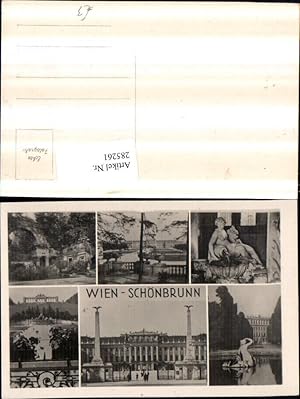 Bild des Verkufers fr 285261,Wien Hietzing Schnbrunn Schloss Brunnen Rmische Ruine Gloriette Mehrbildkarte zum Verkauf von Versandhandel Lehenbauer