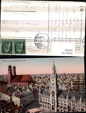 Bild des Verkufers fr 285964,Mnchen Teilansicht vom Petersturm Rathaus Frauenkirche pub Franz Hayer 1203 zum Verkauf von Versandhandel Lehenbauer