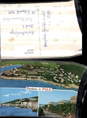Bild des Verkufers fr 287317,Pozdrav iz Pule Pula Teilansicht Strae Strand Mehrbildkarte zum Verkauf von Versandhandel Lehenbauer